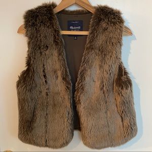 Madewell faux fur vest